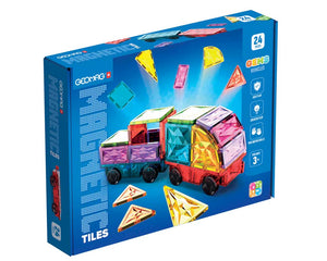 GEOMAG MAGNETIC TILES GEMS VEHICLES BYGGSATS