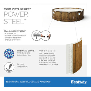 BESTWAY POOL POWER STEEL VISTA 549 X 122 CM