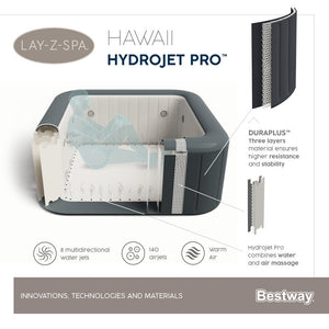 BESTWAY LAY-Z-SPA POOL HAWAII HYDROJET PRO