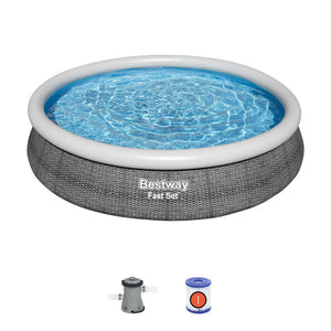 BESTWAY POOL FAST SET 366 X 76 CM GRÅ