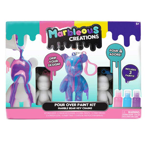 MARBLEOUS MARBLE BEAR NYCKELRING TVÅPACK