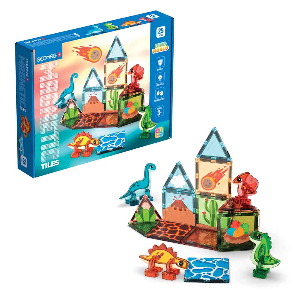 GEOMAG MAGNETIC TILES DINO WORLD BYGGSATS