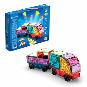 GEOMAG MAGNETIC TILES GEMS VEHICLES BYGGSATS