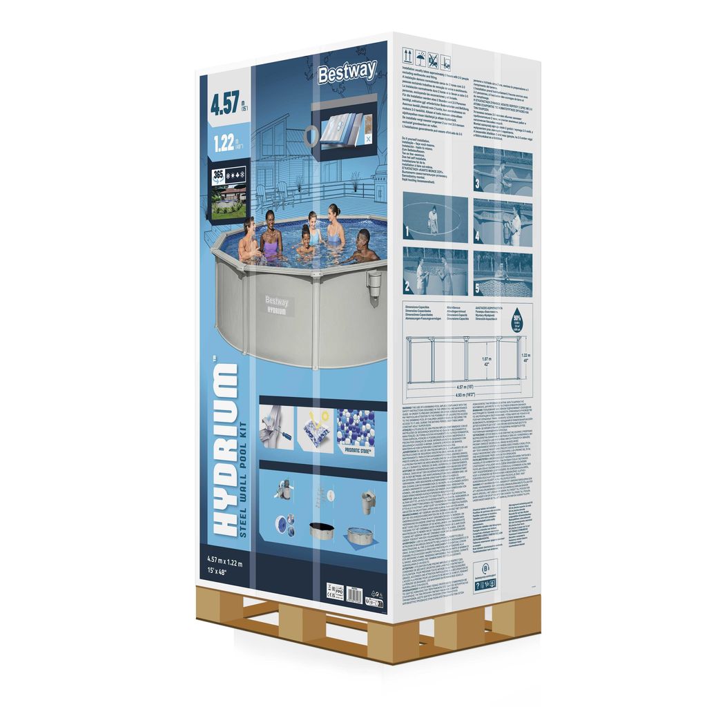 BESTWAY HYDRIUM STEEL WALL POOL 460 X 120 CM