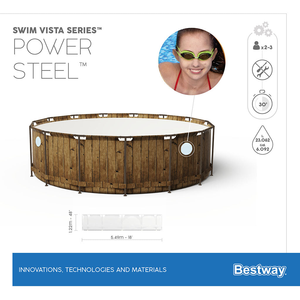 BESTWAY POOL POWER STEEL VISTA 549 X 122 CM