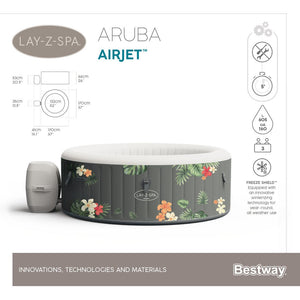 BESTWAY LAY-Z-SPA POOL ARUBA AIRJET