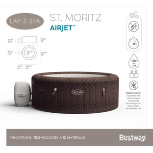 BESTWAY LAY-Z-SPA POOL ST. MORITZ AIRJET