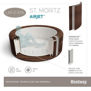 BESTWAY LAY-Z-SPA POOL ST. MORITZ AIRJET