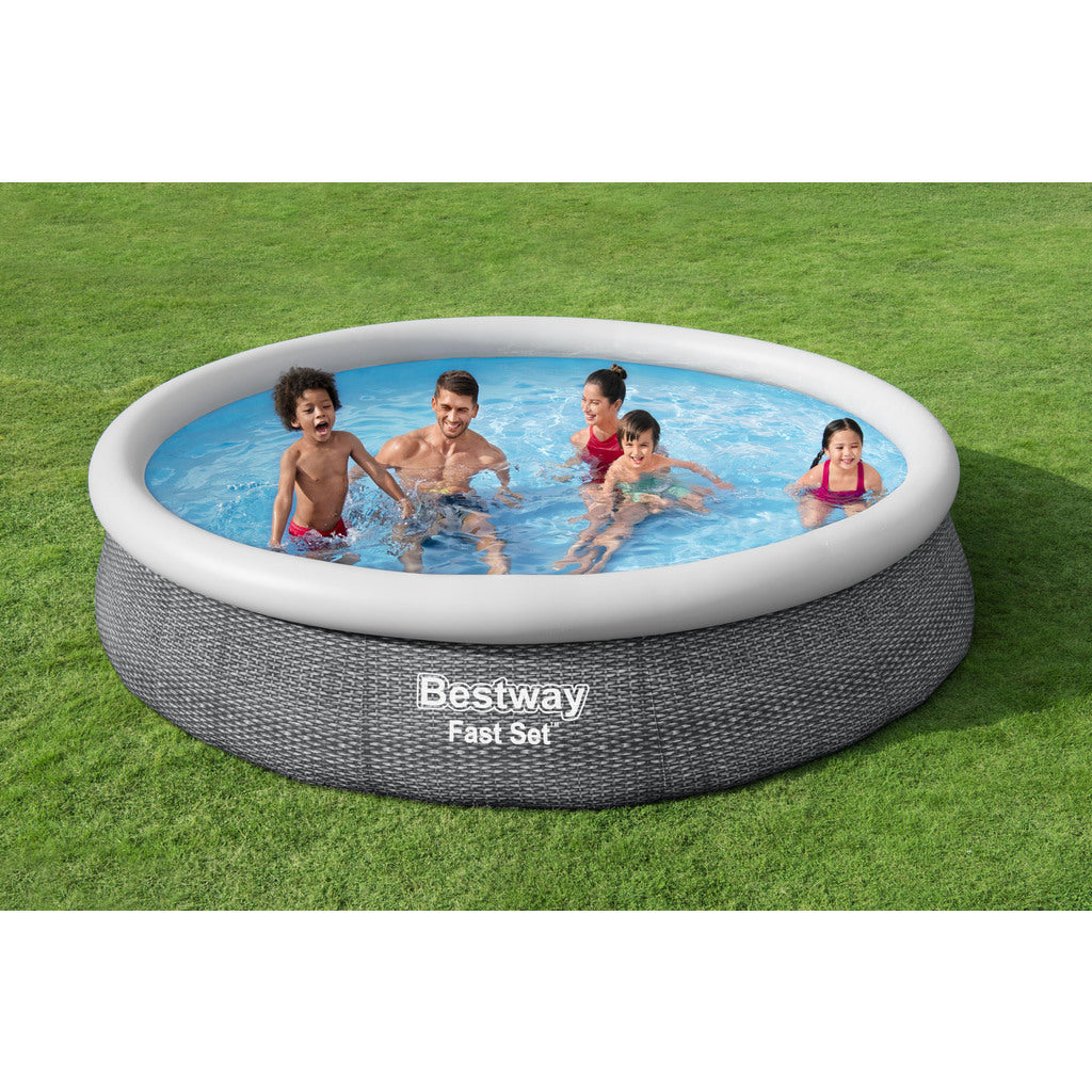 BESTWAY POOL FAST SET 366 X 76 CM GRÅ