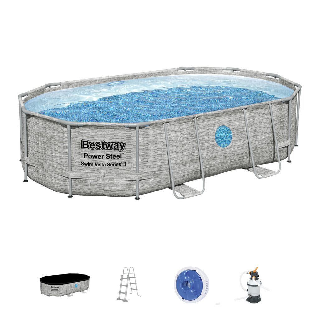 BESTWAY POOL POWER STEEL VISTA 488 X 305 X 107 CM
