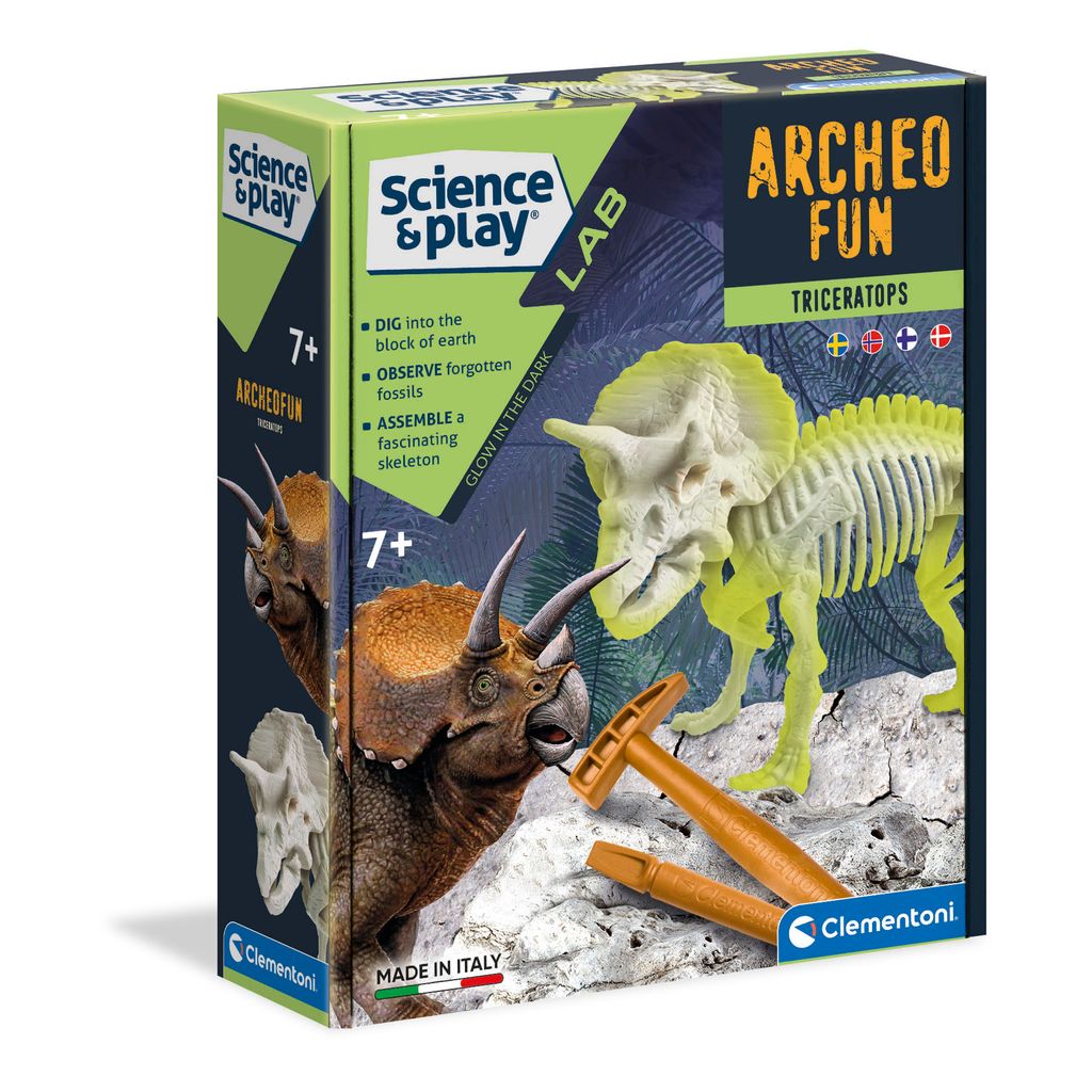 clementoni dig line triceratops