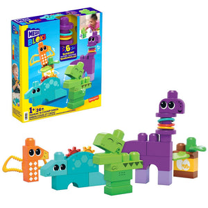 mega bloks squeak 'n chomp dinos byggsats