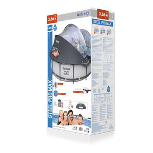 BESTWAY POOL STEEL PRO MAX 366 X 100 CM MED SOLSKYDD